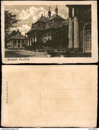 Ansichtskarte Pillnitz Schloss Pillnitz - Künstlerkarte 1924