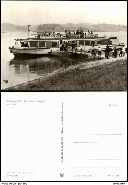 Ansichtskarte Pöhl Talsperre Ausflugsschiff Fotokarte 1977