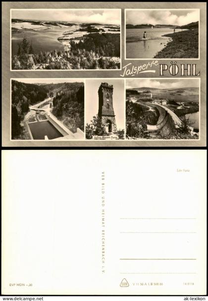 Ansichtskarte Pöhl Talsperre MB 1966