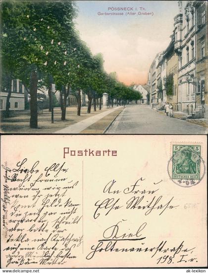 Ansichtskarte Pößneck Gerberstrasse 1912