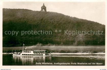 Porta Westfalica Ausflugsdampfer Porta Westfalica auf der Weser Kaiser Wilhelm D