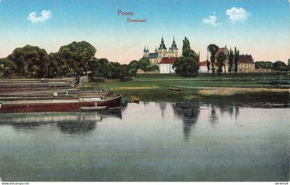 AK Posen Dominsel Segelboote Posen ungelaufen Postkarte