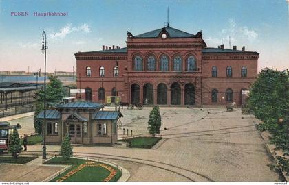 AK Posen Hauptbahnhof Posen ungelaufen Postkarte
