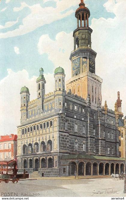 Posen Rathaus Postkarte