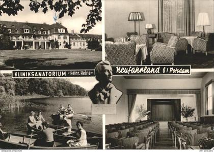 Neu Fahrland Kliniksanatorium Heinrich Heine Kultursaal Bootspartie Lehnitzsee