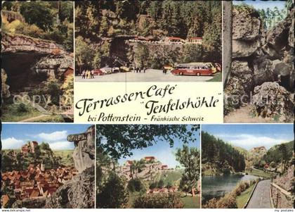 Pottenstein Oberfranken Terrassen-Cafe Teufelshoehle