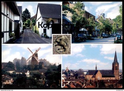ÄLTERE POSTKARTE STOMMELN AN ST. MARTIN HAUPTSTRASSE MÜHLE IM SOMMER MIT KIRCHE bei Pulheim Windmühle windmill moulin AK