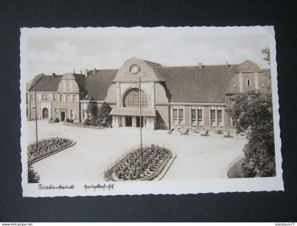 Quakenbrück , Bahnhof   , seltene   Ansichtskarte um 1940