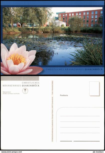 Quakenbrück CHRISTLICHES KRANKENHAUS QUAKENBRÜCK Seerosenteich mit B  1990