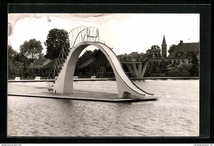 AK Quickborn / Holstein, Schwimmbad, Wasserrutsche