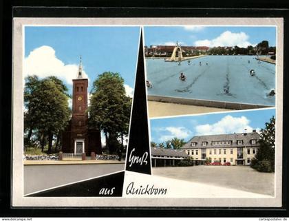 AK Quickborn, Kirche, Schwimmbad