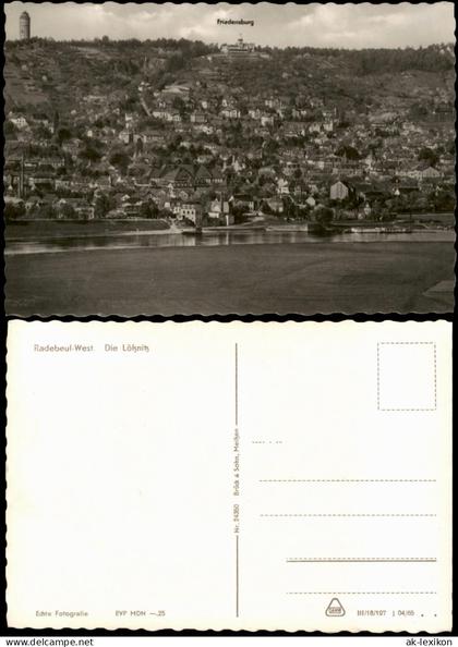 Ansichtskarte Niederlößnitz-Radebeul Friedensburg Stadt Radebeul West 1928