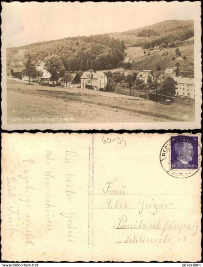 Ansichtskarte Rechenberg-Bienenmühle Stadtpartie 1942