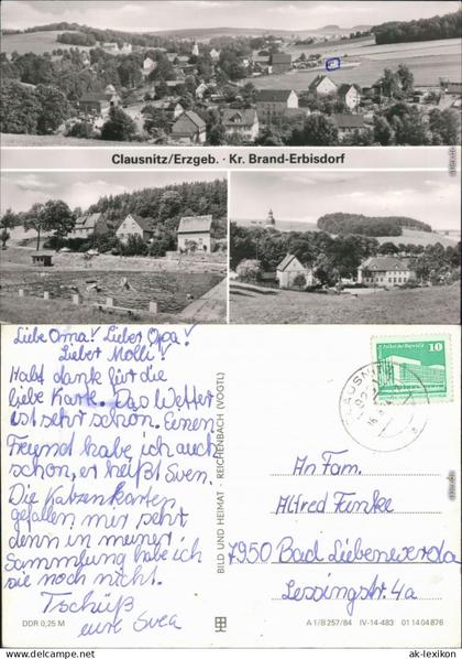 Clausnitz-Rechenberg-Bienenmühle Überblick, Freibad, Ortsmotiv 1984
