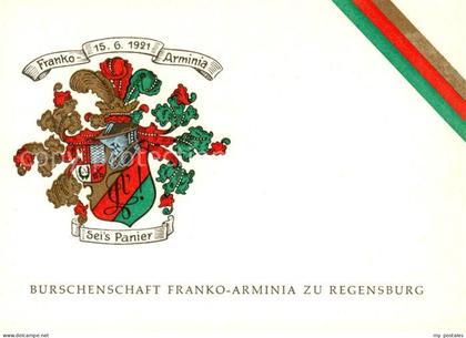 Regensburg Wappen der Burschenschaft Franko Arminia zu Regensburg
