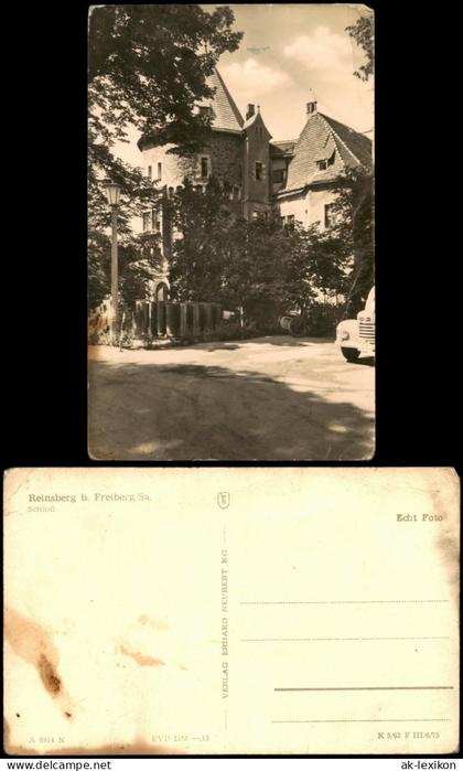 Ansichtskarte Reinsberg (Sachsen) Partie am Schloss zur DDR-Zeit 1975
