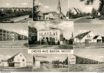 Rheda-Wiedenbrueck Wilhelmplatz Portlandstr. Evgl.Gemeindehaus Freibad