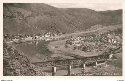 Alf Bullay Mosel Panorama mit Moselbruecke