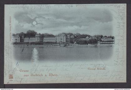 Ansichtskarte Biebrich Rheinland-Pfalz 1898 Schloss Freinsheim Rheinland-Pfalz