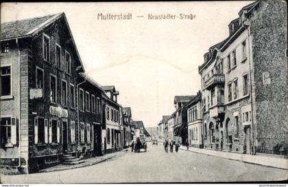 CPA Mutterstadt im Kreis Bad Dürkheim, Partie in der Neustädter Straße, Gasthaus zum Adler
