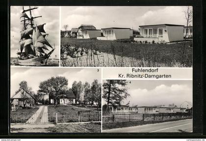 AK Fuhlendorf /Ribnitz-Damgarten, Segelschulschiff Wilhelm Pieck, Ferienhäuser