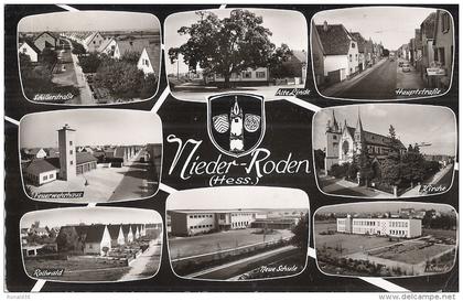 cp Héraldique ALLEMANDE armoirie NIEDER RODEN Hess schillerstrabe alte linde hauptstrabe feuerwehrhaus rollwald neue sch