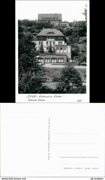 Ansichtskarte Bielatal-Rosenthal-Bielatal FDGB Erholungsheim 1984