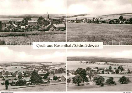 Rosenthal-Bielatal Ortsansicht mit Kirche Landschaftspanorama