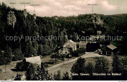 Rosenthal-Bielatal Ottmuehle Felsen Elbsandsteingebirge