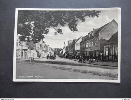 AK 1953 DDR Rosslau / Roßlau an der Elbe Hauptstraße Verlag Heldge köthen Anh.
