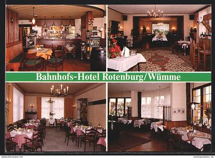 AK Rotenburg /Wümme, Bahnhofs-Hotel, Innenansichten