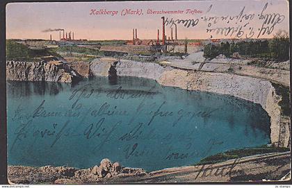 Kalkberge (Mark) Überschwemmter Tiefbau  Rüdersdorf als Marine Feldpost gest. Charlottenburg 1917 an S. M. H. Silvana