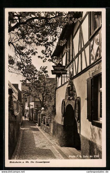 AK Rüdesheim a. Rh., Die Drosselgasse