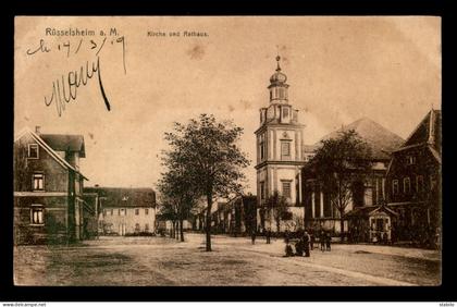 ALLEMAGNE - RUSSELSHEIM - KIRCHE UND RATHAUS