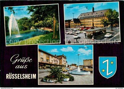 Ruesselsheim Main Stadtpark Rathaus Friedensplatz