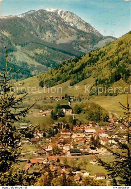 Ruhpolding Panorama Blick zum Hochfelln Chiemgauer Alpen