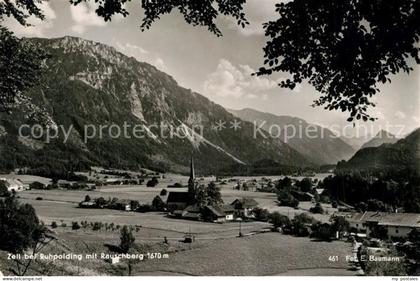 Zell Ruhpolding Panorama mit Rauschberg Chiemgauer Alpen