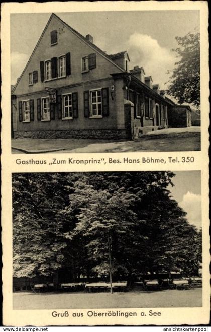 CPA Oberröblingen Röblingen am See Mansfelder Land, Gasthof zum Kronprinz