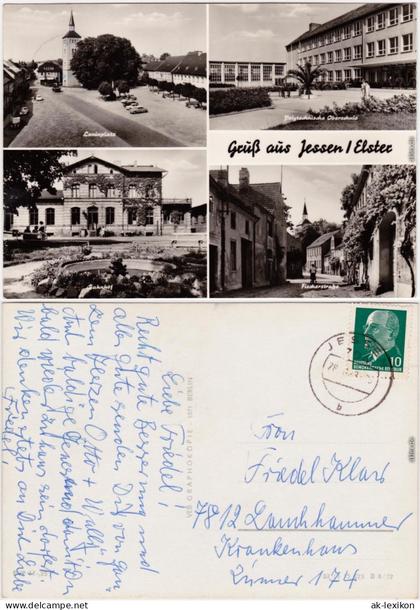 Jessen Leninplatz, Oberschule, Bahnhof, Fischerstraße 1972