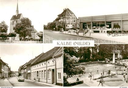 Kalbe Milde Kirche Stadtambulatorium und Kaufhalle Thaelmannstrasse Badeanstalt