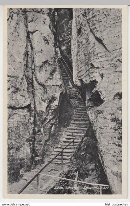 (12711) AK Bastei, Sächs. Schweiz, Schwedenlöcher, vor 1945