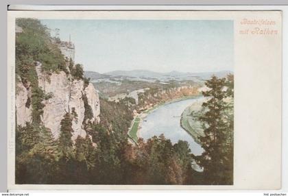 (16196) AK Bastei, Sächs. Schweiz mit Rathen, vor 1905