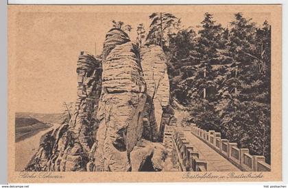 (6827) AK Bastei, Sächs. Schweiz, Brücke, vor 1945