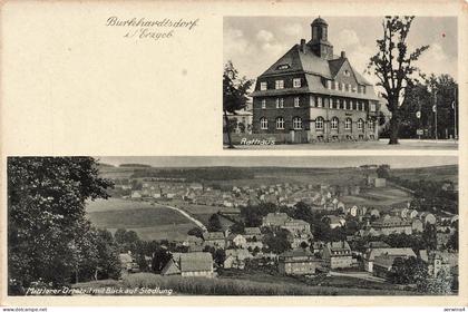 AK Burkhardtsdorf Rathaus mittlerer Ortsteil Siedlung Sachsen Erzgebirge