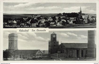 AK Hohndorf Mittlerer Ortsteil Vereinigter Feldschacht Sachsen 1943 Postkarte