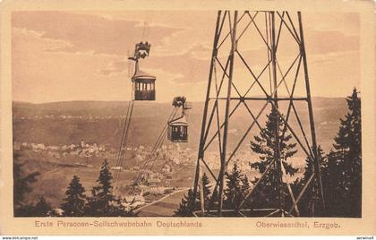 AK Oberwiesenthal Erste Personen Seilschwebebahn Erzgebirge Sachsen Postkarte