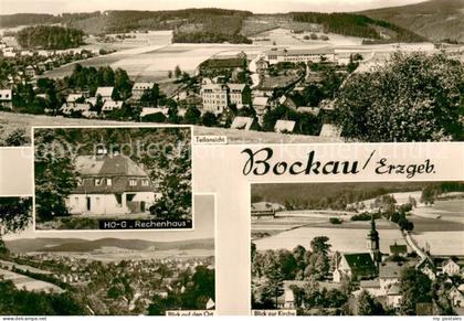 Bockau Erzgebirgskreis Panorama HOG Rechenhaus Ortsansicht Kirche