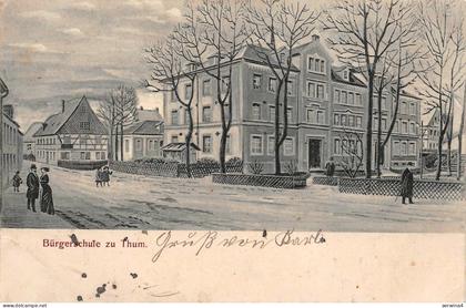 Bürgerschule zu Thum Postkarte 1911