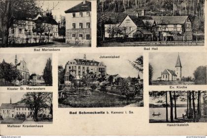 CPA Bad Marienborn Schmeckwitz Räckelwitz Oberlausitz, Bad Marienborn, Johannisbad, Kloster St. Ma
