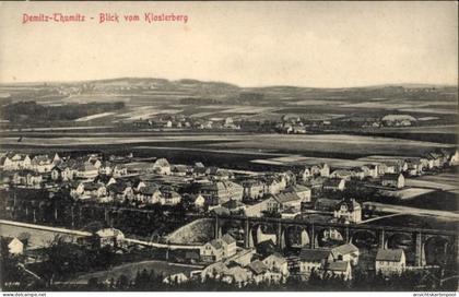 CPA Demitz Thumitz in Sachsen, Gesamtansicht, Blick vom Klosterberg